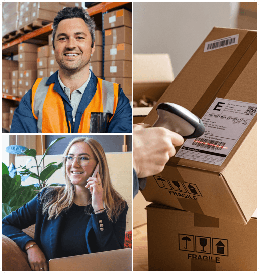 People working on the air freight shipment throughout the supply chain with iContainers