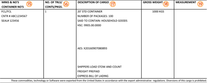 Bill of Lading example image2