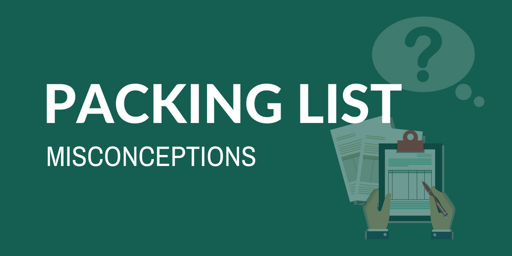 Top 5 misconceptions about the packing list