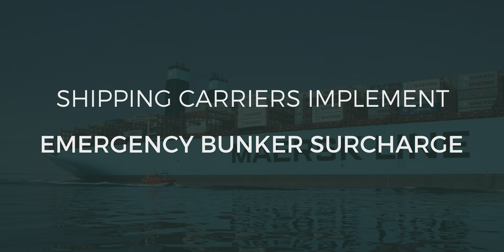 Shipping carriers implement Emergency Bunker Surcharge (EBS)
