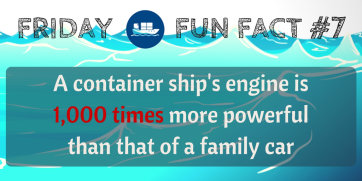 Friday Fun Fact #7: A container ship's engine is 1,000 times more powerful than that of a family car