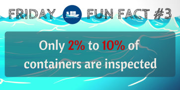 Friday Fun Fact #3: Only 2% to 10% of containers are inspected