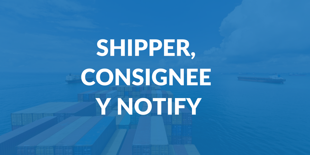 Shipper, Consignee y Notify - ¿Quién es quién?