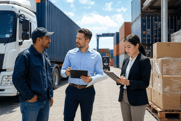 Logistics coordination at shipping yard