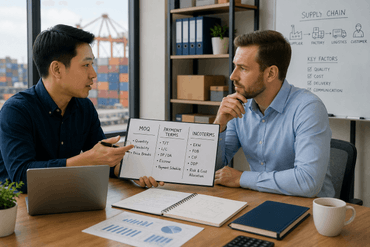 Business discussion in a modern office